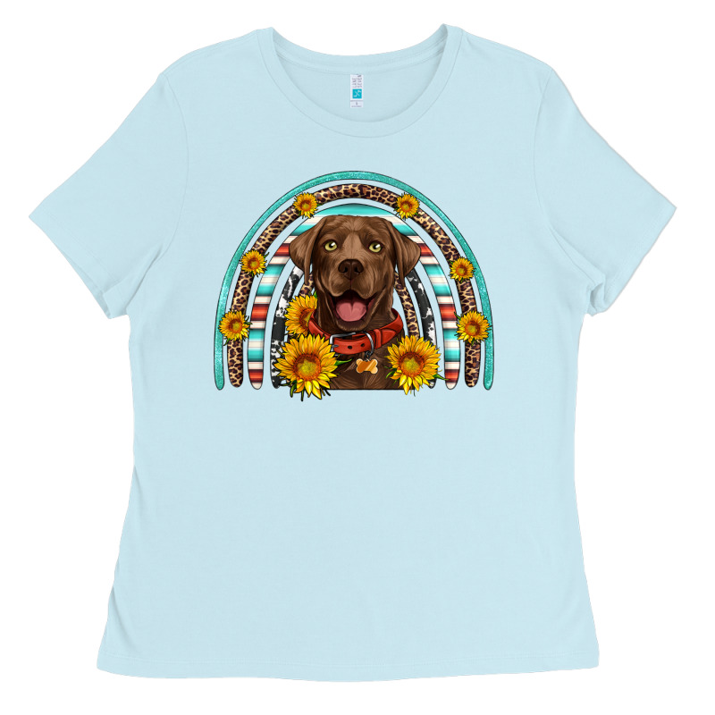 Chocolate Labrador Rainbow Ladies Tee by Artiststas | Teevron