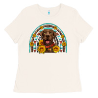 Bone chocolate labrador rainbow Ladies Tee - Artiststas
