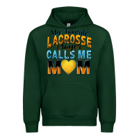 Forest Green my favorite lacrosse player calls me mom Urban Hoodie - Zillion Design Studio