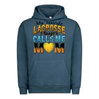Pigment Midnight Navy my favorite lacrosse player calls me mom Urban Hoodie - Zillion Design Studio