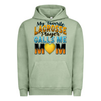 Pigment Oil Green my favorite lacrosse player calls me mom Urban Hoodie - Zillion Design Studio