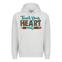 Dove Grey teach your heart out Premium Hoodie - texasbilliewilder