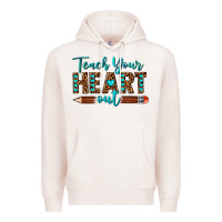 Pale Pink teach your heart out Premium Hoodie - texasbilliewilder