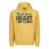 Antique Gold teach your heart out Premium Hoodie - texasbilliewilder