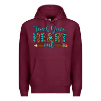 Burgundy teach your heart out Premium Hoodie - texasbilliewilder