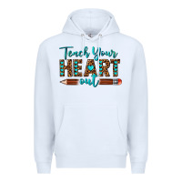 White teach your heart out Premium Hoodie - texasbilliewilder