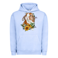 Pigment Grape Ice Bunny With Sunflowers Urban Hoodie - RanaPortraitStore