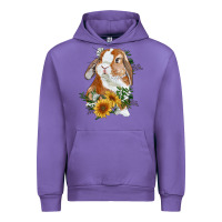 Tulip Bunny With Sunflowers Urban Hoodie - RanaPortraitStore