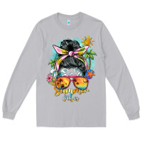 Moon Dust summer vibes messy bun Long Sleeve Tee - BarkalooDesign