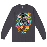 Smoke summer vibes messy bun Long Sleeve Tee - BarkalooDesign