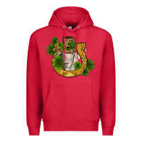 Cardinal st patricks day goat horseshoe shamrock Premium Hoodie - RanaPortraitStore