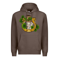 Coffee st patricks day goat horseshoe shamrock Premium Hoodie - RanaPortraitStore