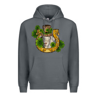 Rock st patricks day goat horseshoe shamrock Premium Hoodie - RanaPortraitStore