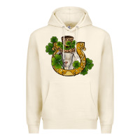 Tofu st patricks day goat horseshoe shamrock Premium Hoodie - RanaPortraitStore