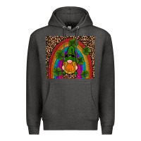 Charcoal Heather st patricks day gnomes shamrock rainwow Premium Hoodie - RanaPortraitStore