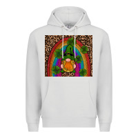 Dove Grey st patricks day gnomes shamrock rainwow Premium Hoodie - RanaPortraitStore