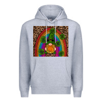 Heather Grey st patricks day gnomes shamrock rainwow Premium Hoodie - RanaPortraitStore