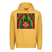 Mustard st patricks day gnomes shamrock rainwow Premium Hoodie - RanaPortraitStore