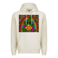 Oatmeal Heather st patricks day gnomes shamrock rainwow Premium Hoodie - RanaPortraitStore