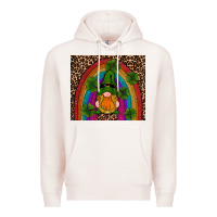 Pale Pink st patricks day gnomes shamrock rainwow Premium Hoodie - RanaPortraitStore