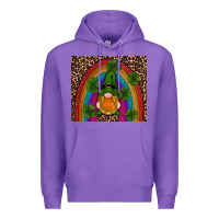 Purple st patricks day gnomes shamrock rainwow Premium Hoodie - RanaPortraitStore