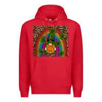 Red st patricks day gnomes shamrock rainwow Premium Hoodie - RanaPortraitStore