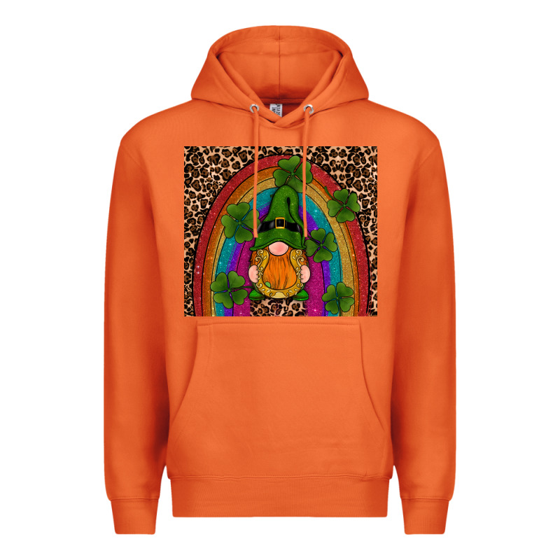 St Patricks Day Gnomes Shamrock Rainwow Premium Hoodie by RanaPortraitStore | Teevron