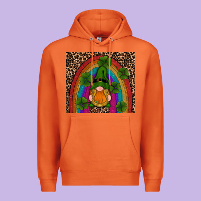 St Patricks Day Gnomes Shamrock Rainwow Premium Hoodie Designed By Ranaportraitstore