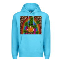 Ocean Blue st patricks day gnomes shamrock rainwow Premium Hoodie - RanaPortraitStore