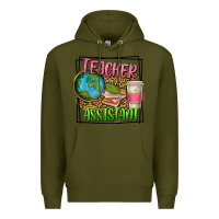 Army Green teacher assistant Premium Hoodie - texasbilliewilder
