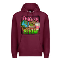 Burgundy teacher assistant Premium Hoodie - texasbilliewilder