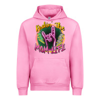 Fuchsia Pink rockin' the mom life Urban Hoodie - Zillion Design Studio