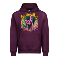 Mauve Wine rockin' the mom life Urban Hoodie - Zillion Design Studio