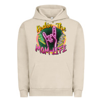 Pigment French Oak rockin' the mom life Urban Hoodie - Zillion Design Studio