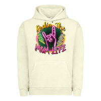 Pigment Pistachio rockin' the mom life Urban Hoodie - Zillion Design Studio