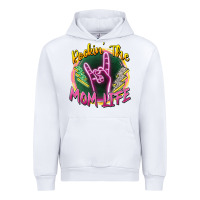 White rockin' the mom life Urban Hoodie - Zillion Design Studio