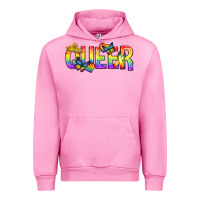 Fuchsia Pink queer pride lgbtq Urban Hoodie - texasbilliewilder