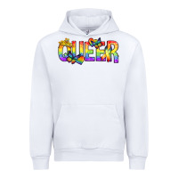 White queer pride lgbtq Urban Hoodie - texasbilliewilder
