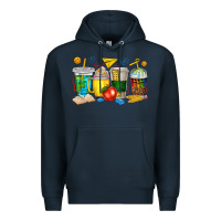 Navy teacher coffee cups tbw Premium Hoodie - texasbilliewilder