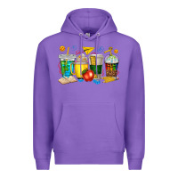 Purple teacher coffee cups tbw Premium Hoodie - texasbilliewilder