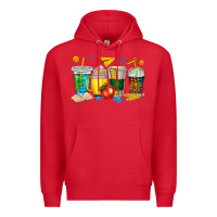 Red teacher coffee cups tbw Premium Hoodie - texasbilliewilder