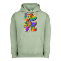 Pigment Oil Green pride love Urban Hoodie - texasbilliewilder