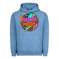 Pigment Pebble Blue rebel mom Urban Hoodie - Zillion Design Studio