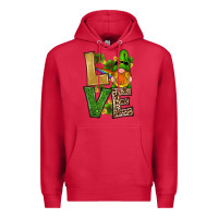 Cardinal st patricks day gnomes shamrock love Premium Hoodie - RanaPortraitStore
