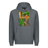 Rock st patricks day gnomes shamrock love Premium Hoodie - RanaPortraitStore