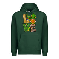 Sports Green st patricks day gnomes shamrock love Premium Hoodie - RanaPortraitStore