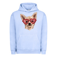 Pigment Grape Ice Chihuahua dog with love glasses Urban Hoodie - RanaPortraitStore