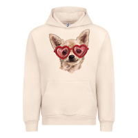Sandshell Chihuahua dog with love glasses Urban Hoodie - RanaPortraitStore