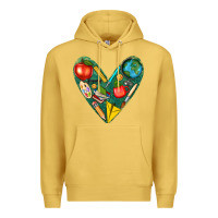 Antique Gold teacher  heart Premium Hoodie - texasbilliewilder