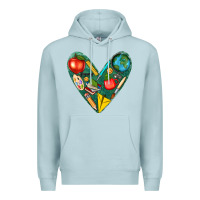Blue Mist teacher  heart Premium Hoodie - texasbilliewilder